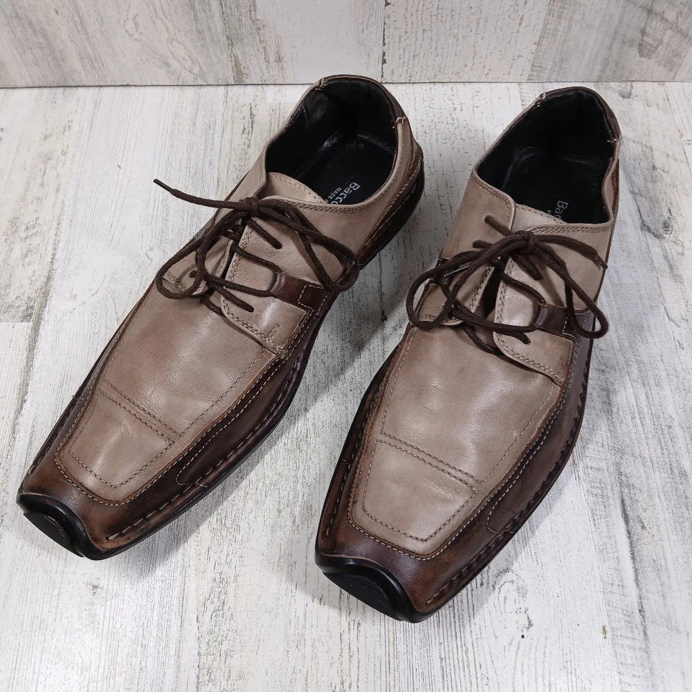 Bacco Bucci Men's‎ Brown Leather Lace Up Oxford Shoes #1064